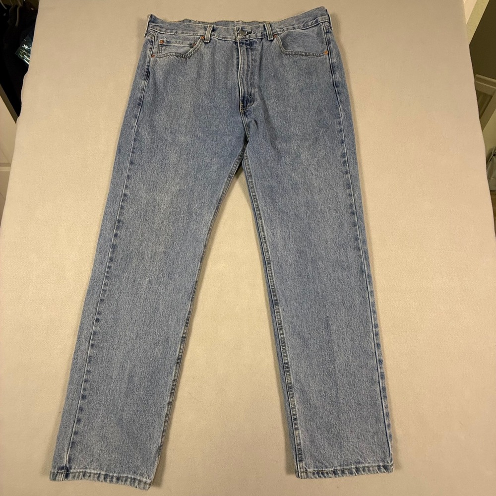 Levis 505 Regular Fit Straight Leg Mens Denim Jeans‎ Blue W40 L32 Medium Wash